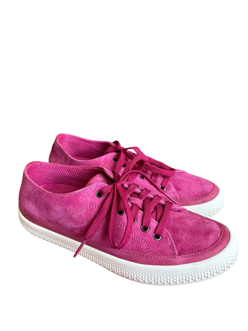 Fitflop Sneakers Womens  Pink Suede Super T Lace Up size 7.